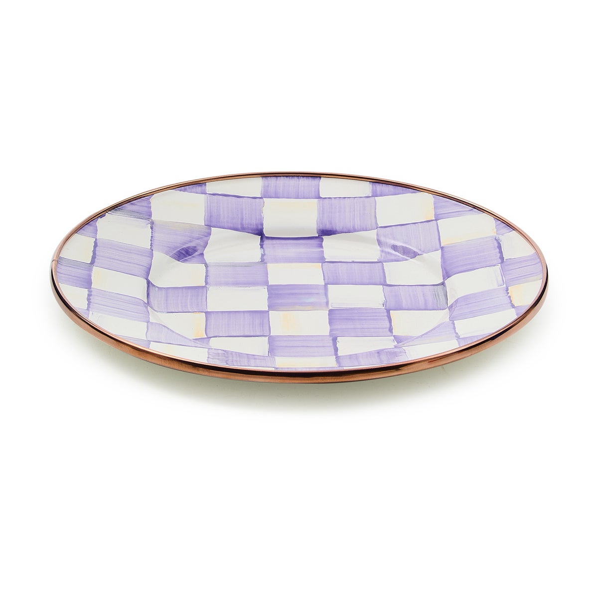 Violet Check Salad/Dessert Plate - Image 3