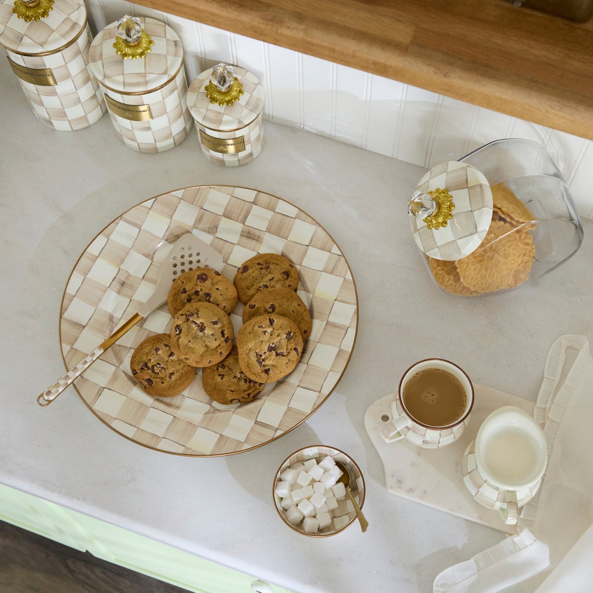 Mocha Check Serving Platter - Image 4