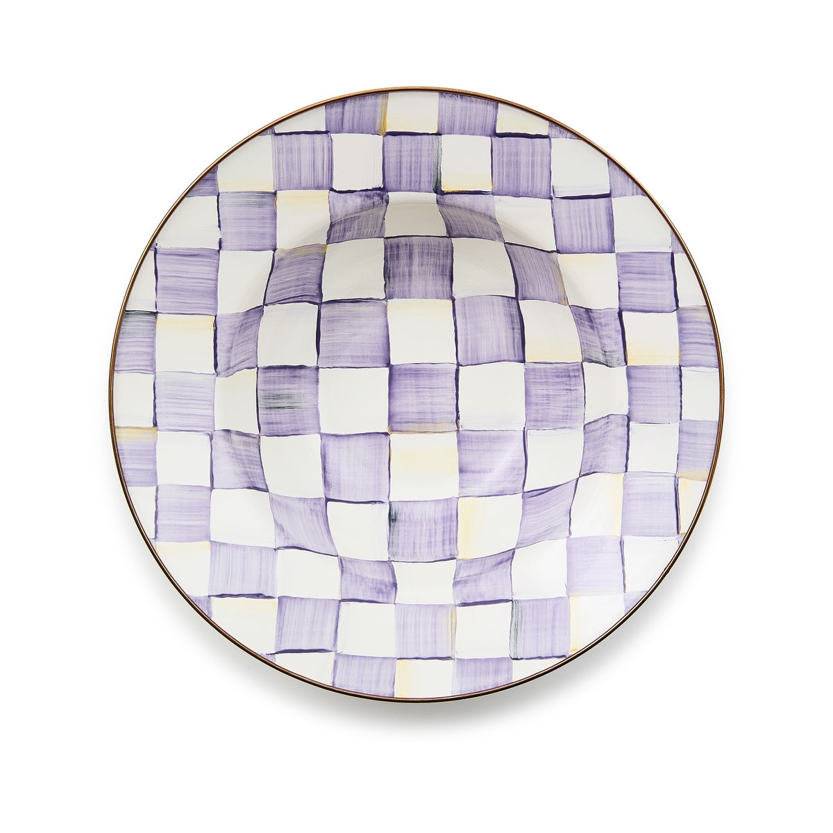Violet Check Serving Bowl - Image 2
