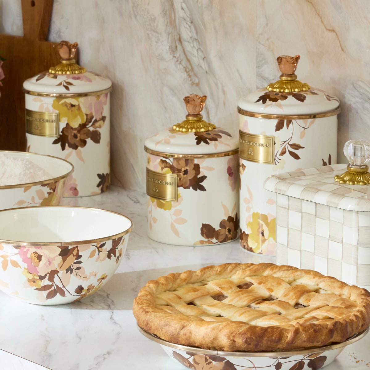 Wild Rose White Small Canister - Image 2
