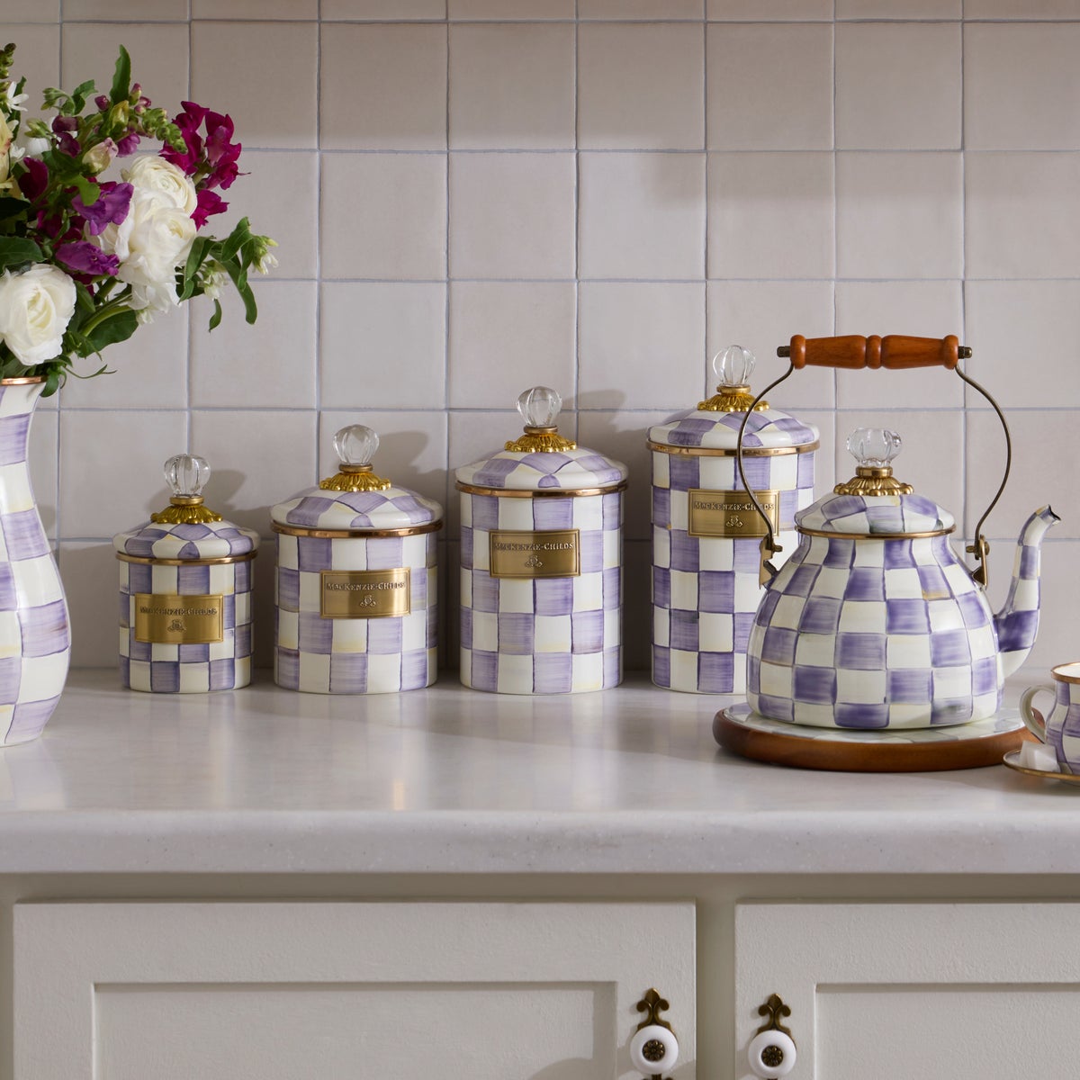 Violet Check Medium Canister - Image 2