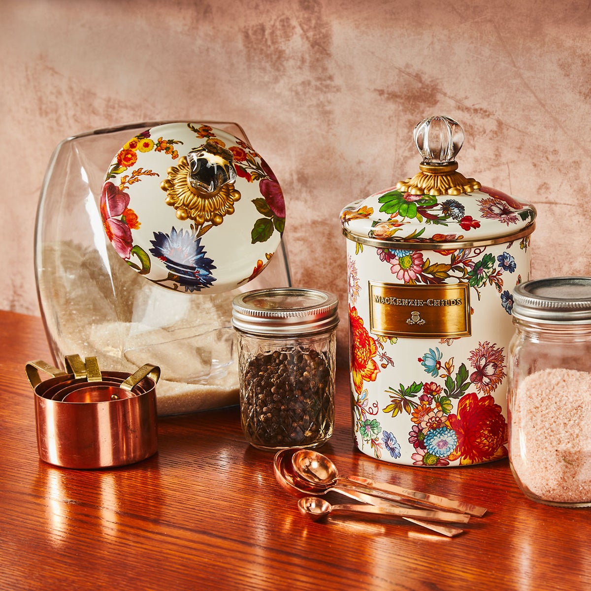 White Flower Market Medium Canister - Image 8