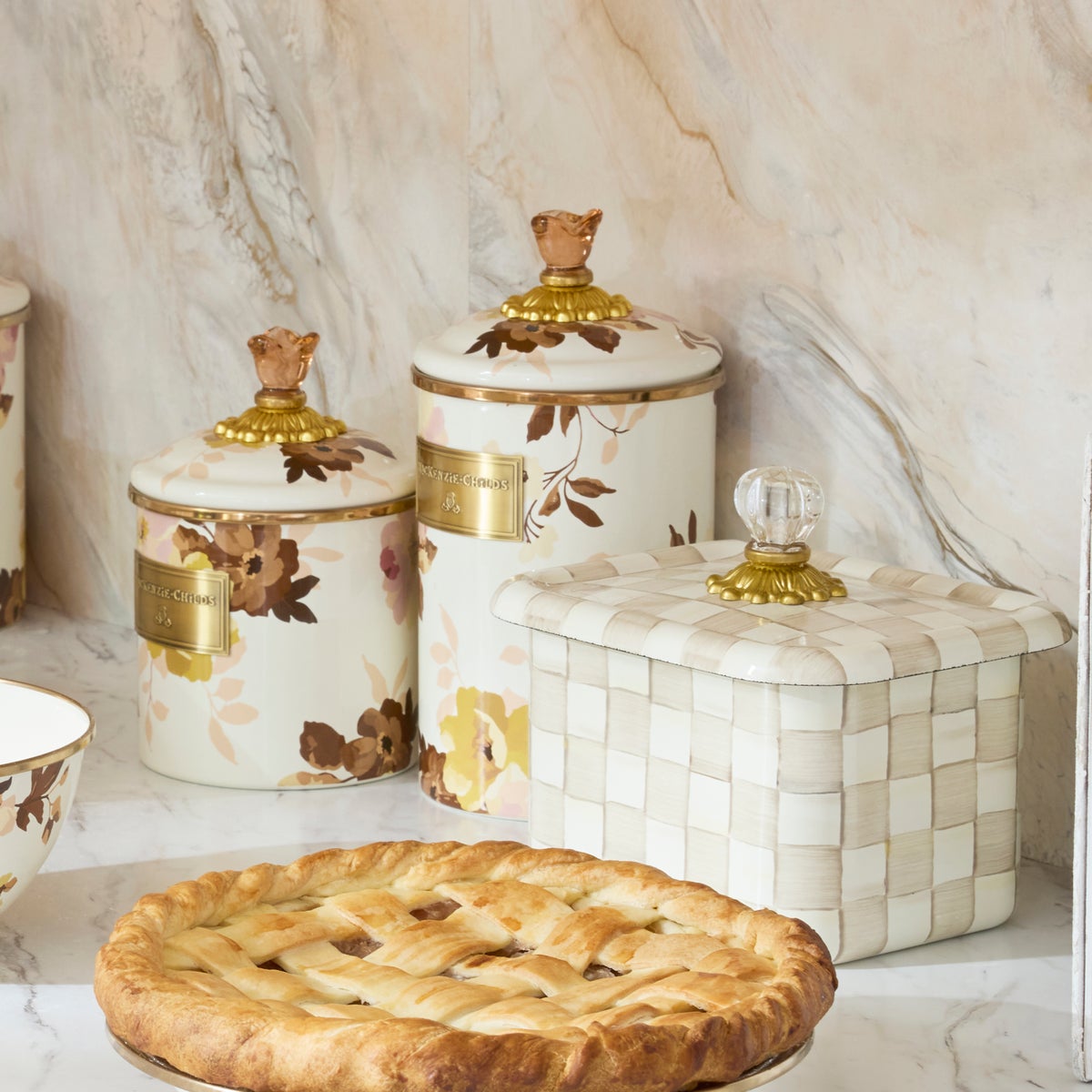 Wild Rose White Large Canister - Image 2