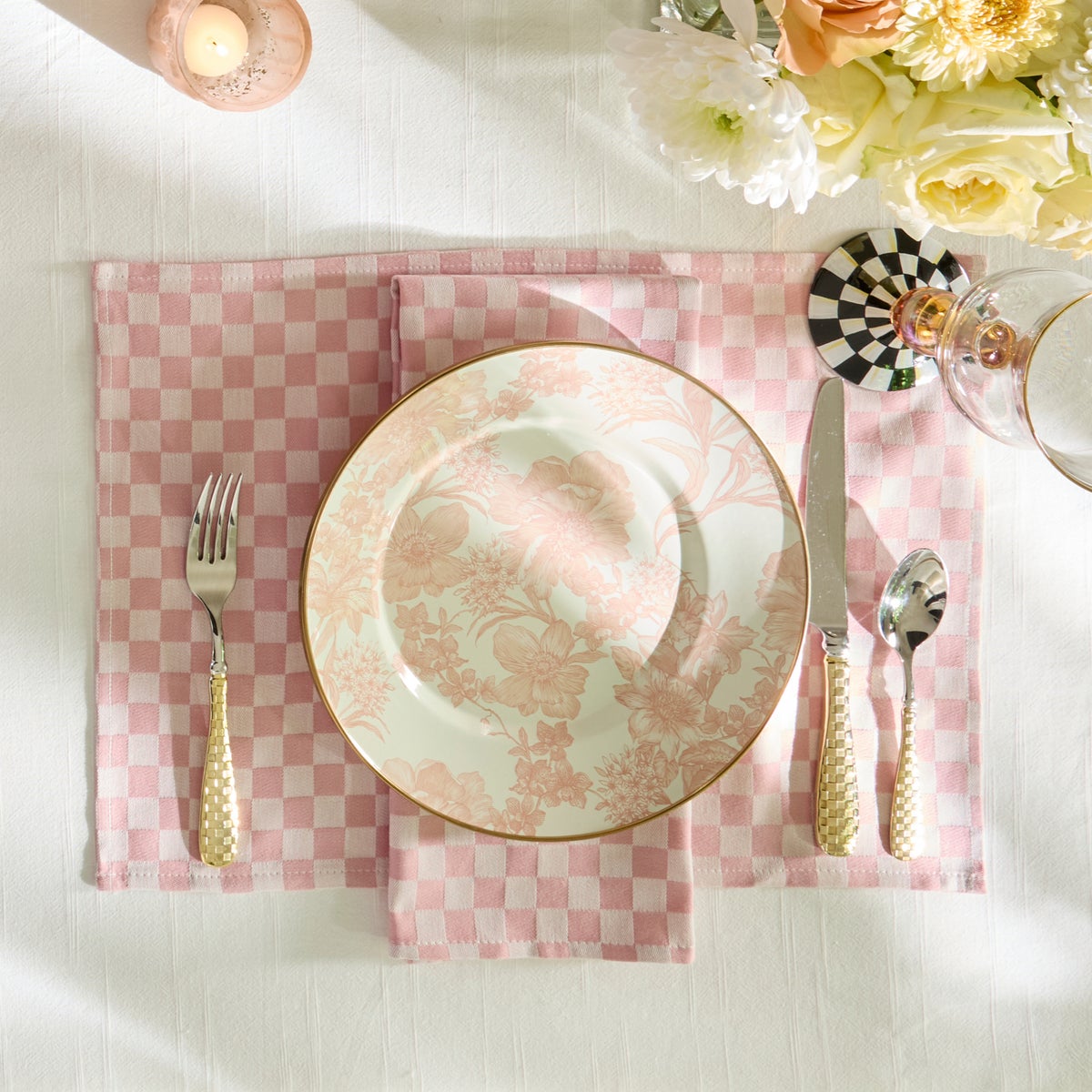Rosy English Garden Enamel Dinner Plate - Image 2