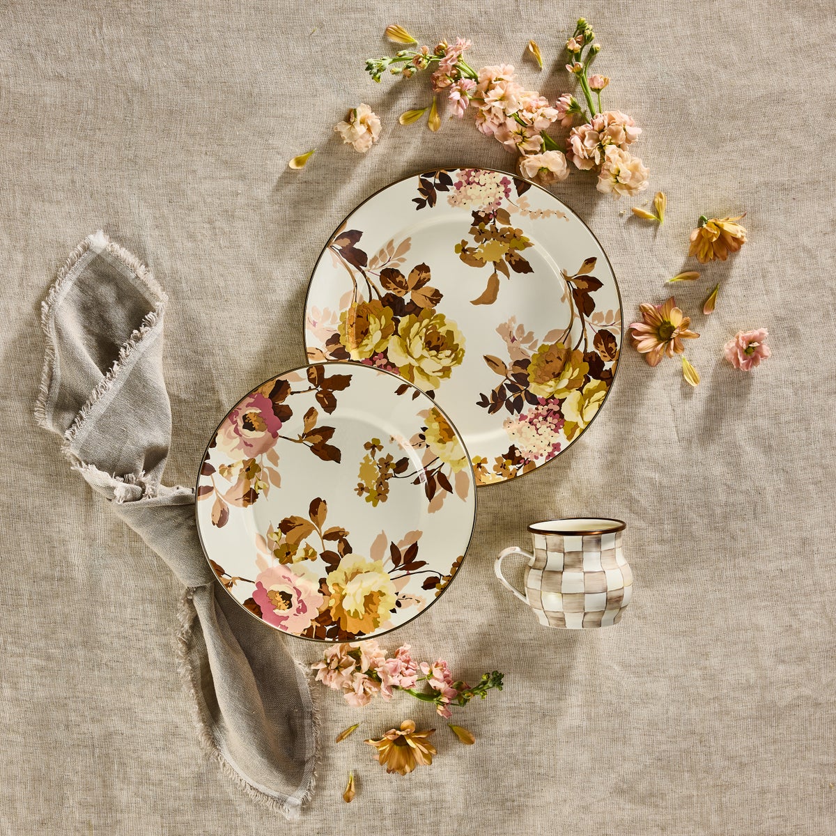 Wild Rose White Dinner Plate - Image 2