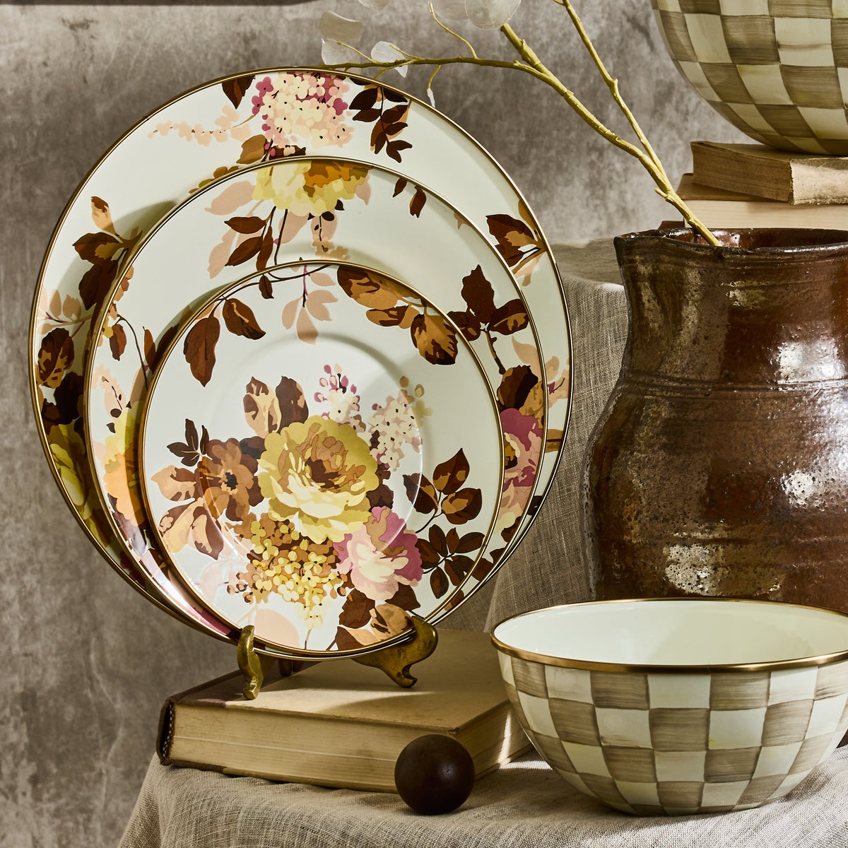 Wild Rose White Dinner Plate - Image 7