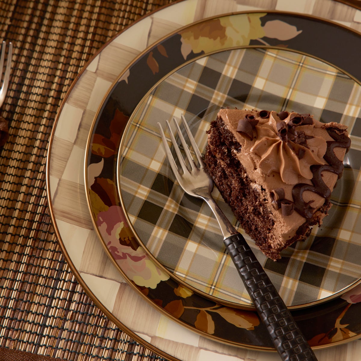 Wild Rose Brown Dinner Plate - Image 2