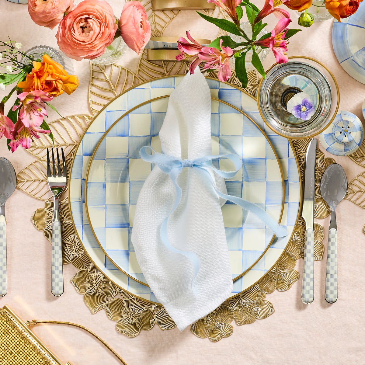 Sky Check Dinner Plate - Image 5