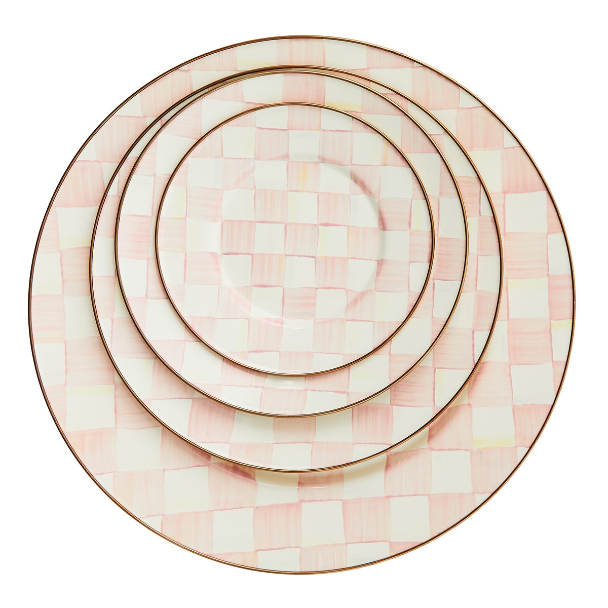 Rosy Check Dinner Plate - Image 4