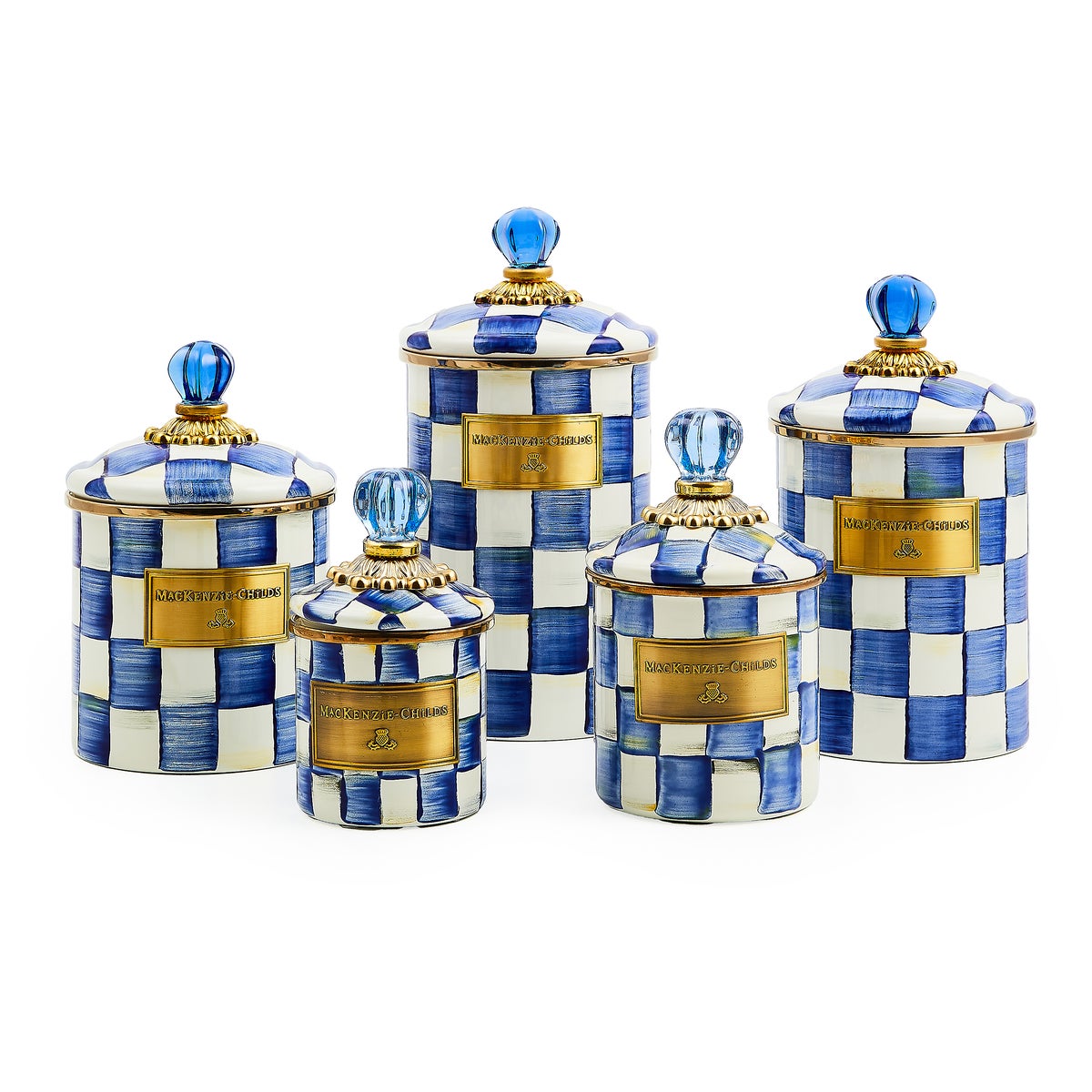 Royal Check Canisters, Set of 3 - Image 2