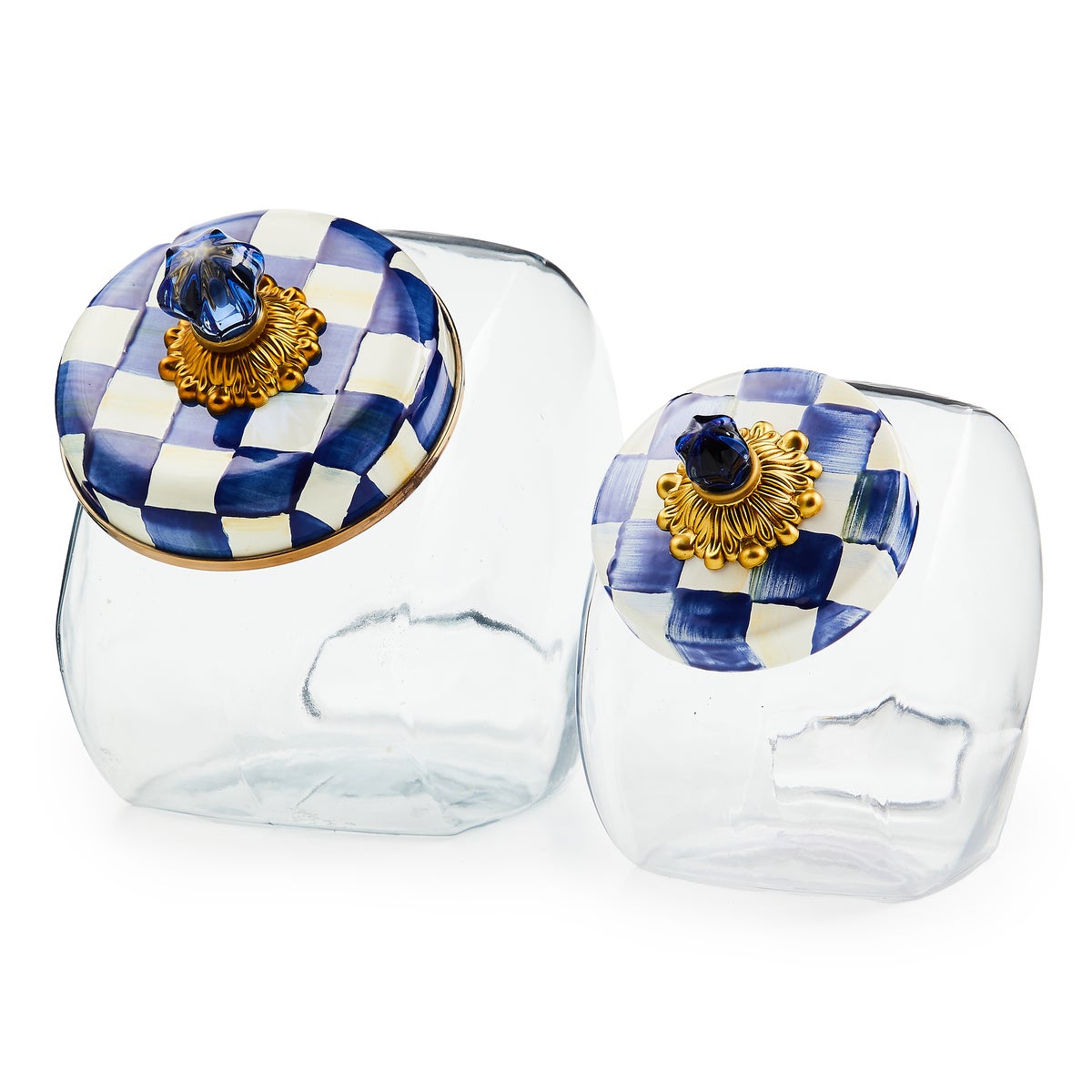 Cookie Jar with Royal Check Lid - Image 8