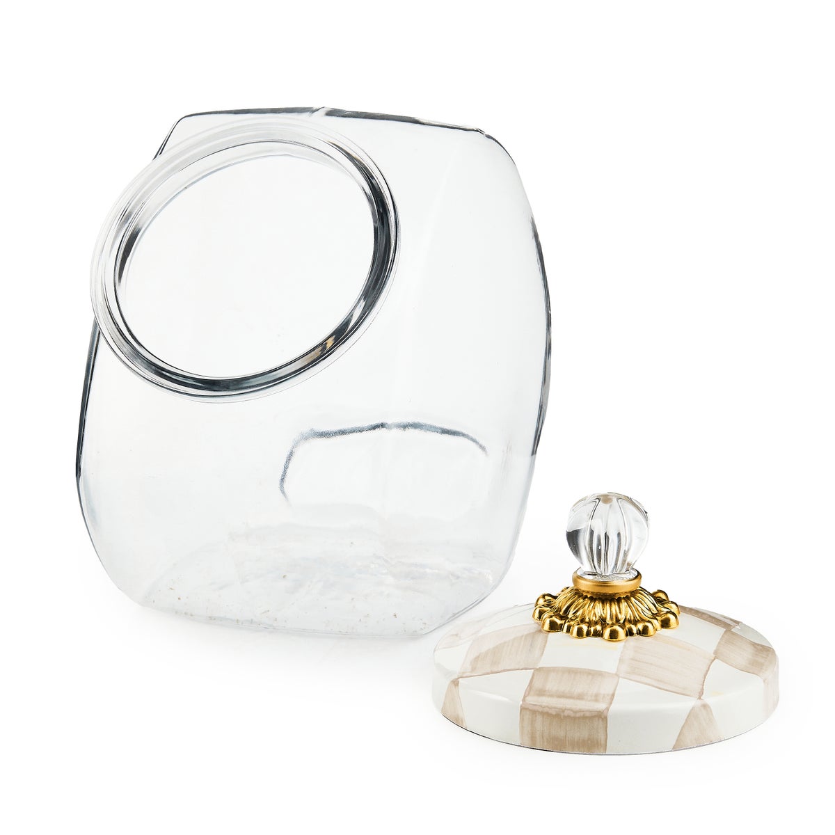 Cookie Jar with Mocha Check Lid - Image 3