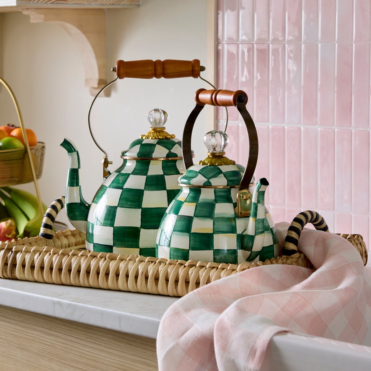 Emerald Check 3 Quart Tea Kettle - Image 2
