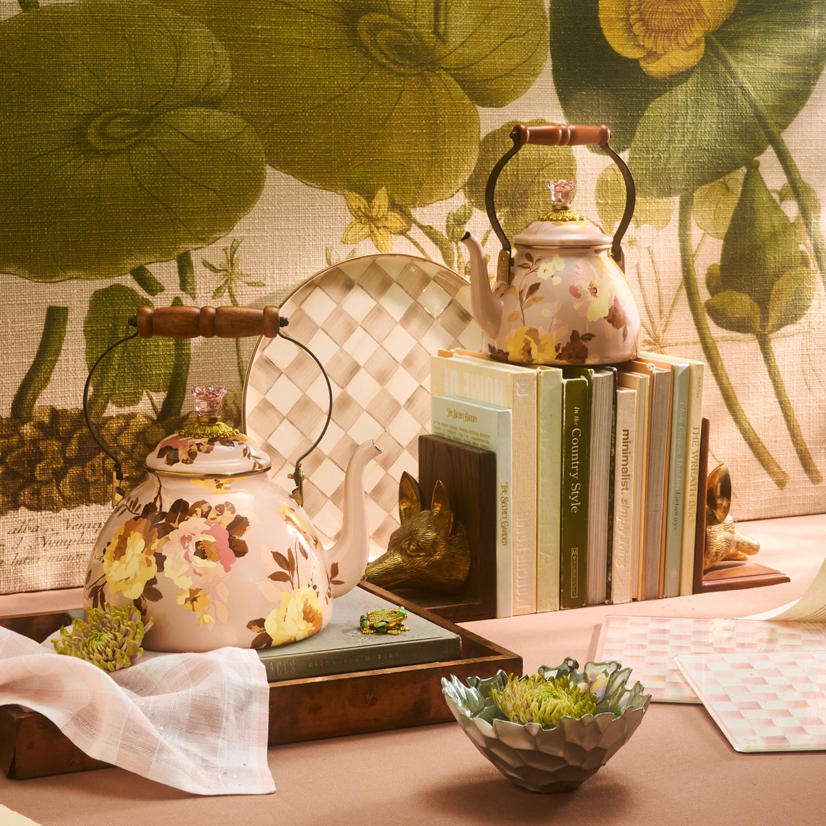 Wild Rose Mauve 3 Quart Tea Kettle - Image 3