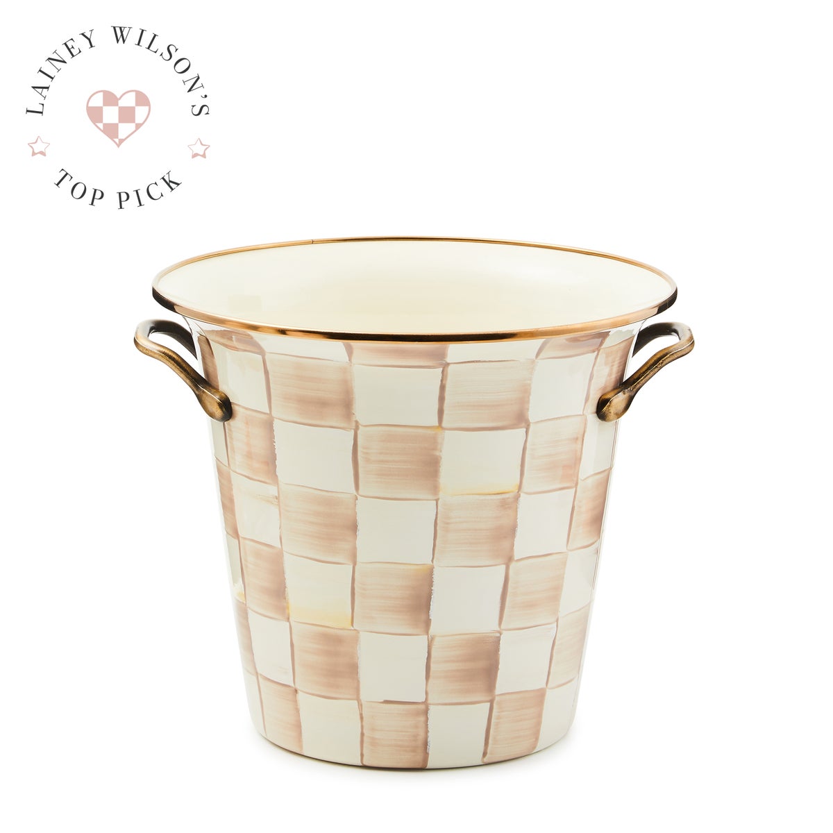 Mocha Check Wine Cooler