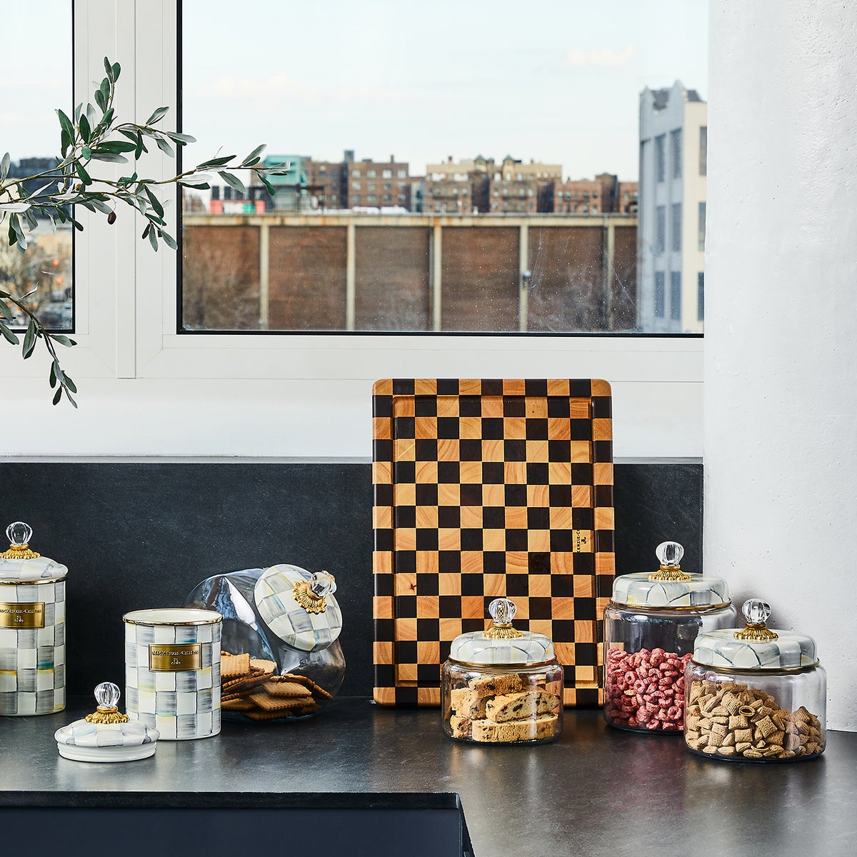Sterling Check Small Kitchen Canister - Image 2