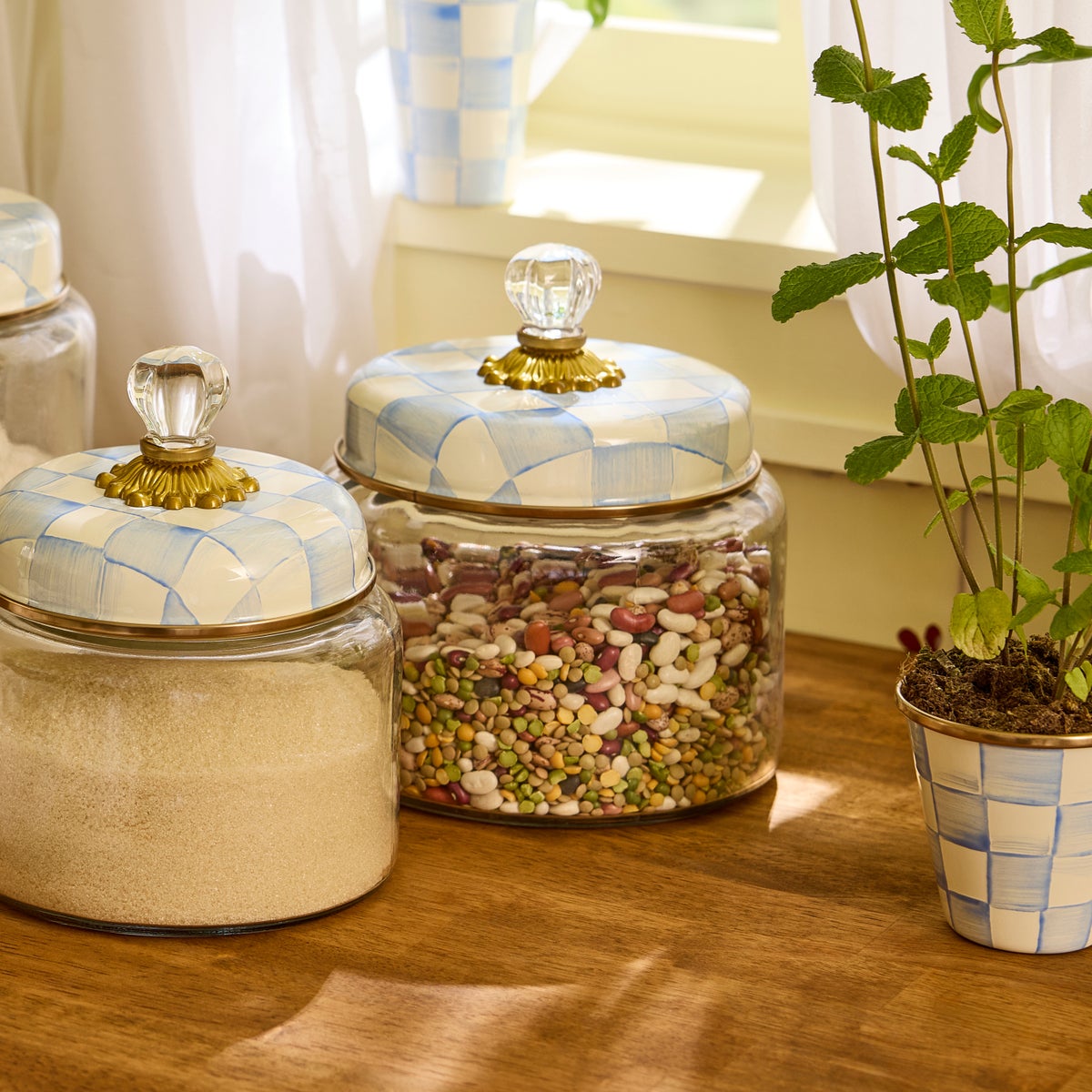 Sky Check Medium Kitchen Canister - Image 4