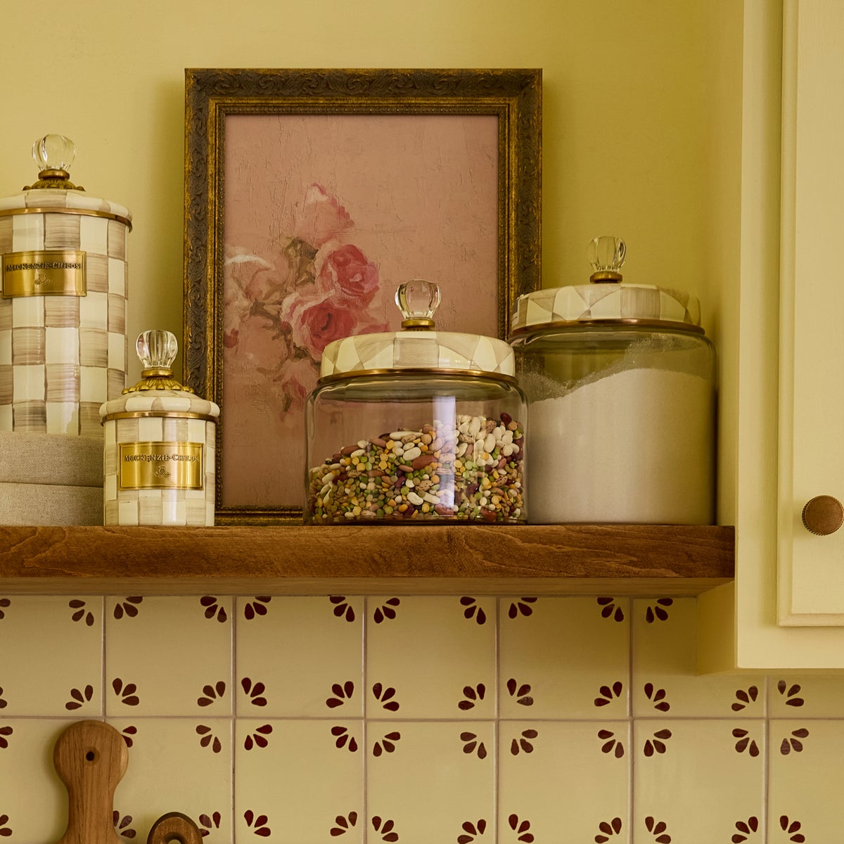 Mocha Check Medium Kitchen Canister - Image 6