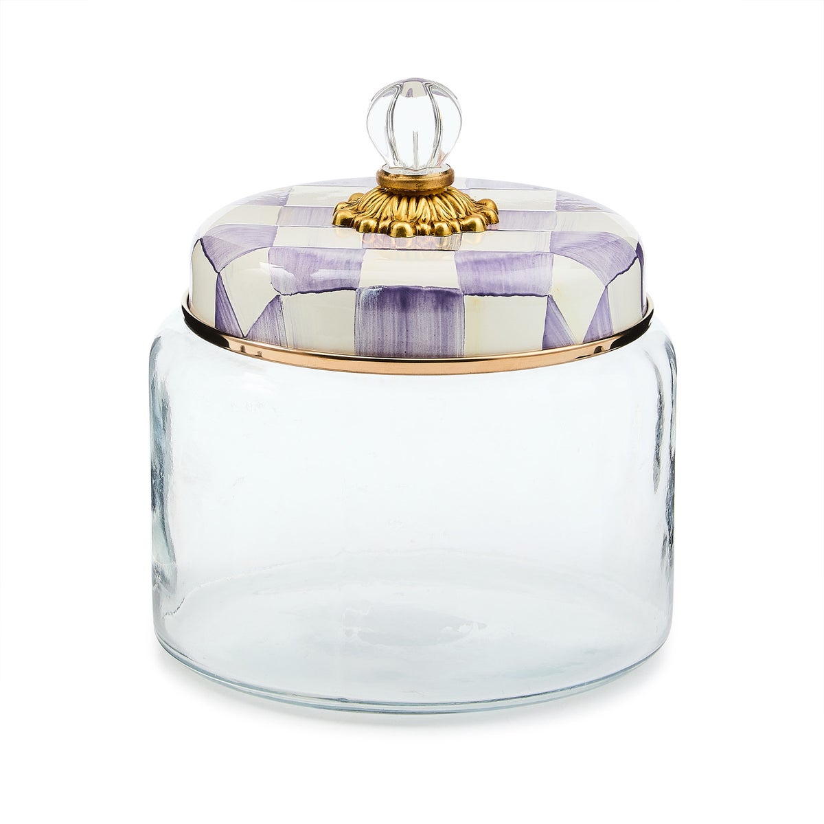 Violet Check Medium Kitchen Canister
