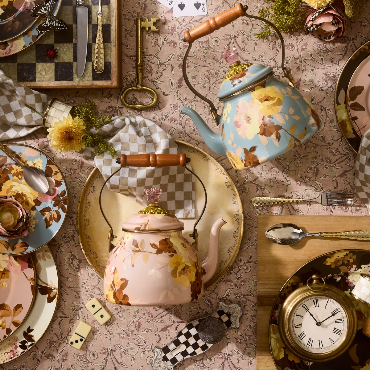 Wild Rose Mauve 2 Quart Tea Kettle - Image 5