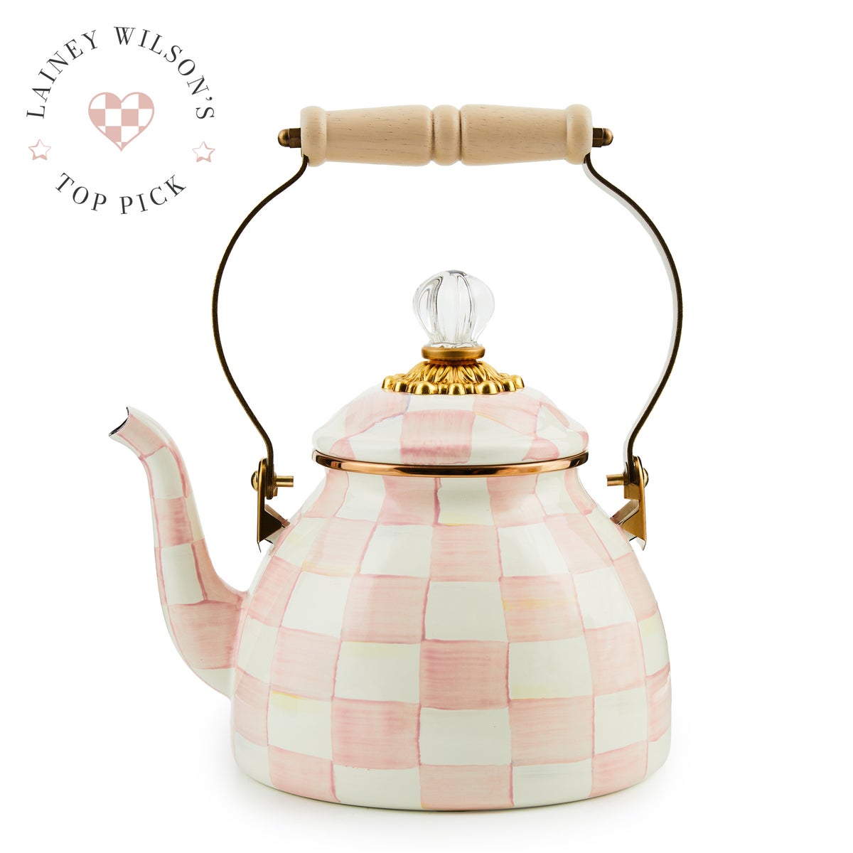 Rosy Check 2 Quart Tea Kettle