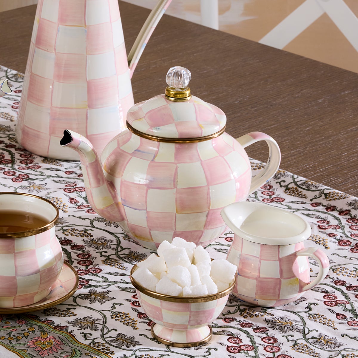Rosy Check 4 Cup Teapot - Image 2