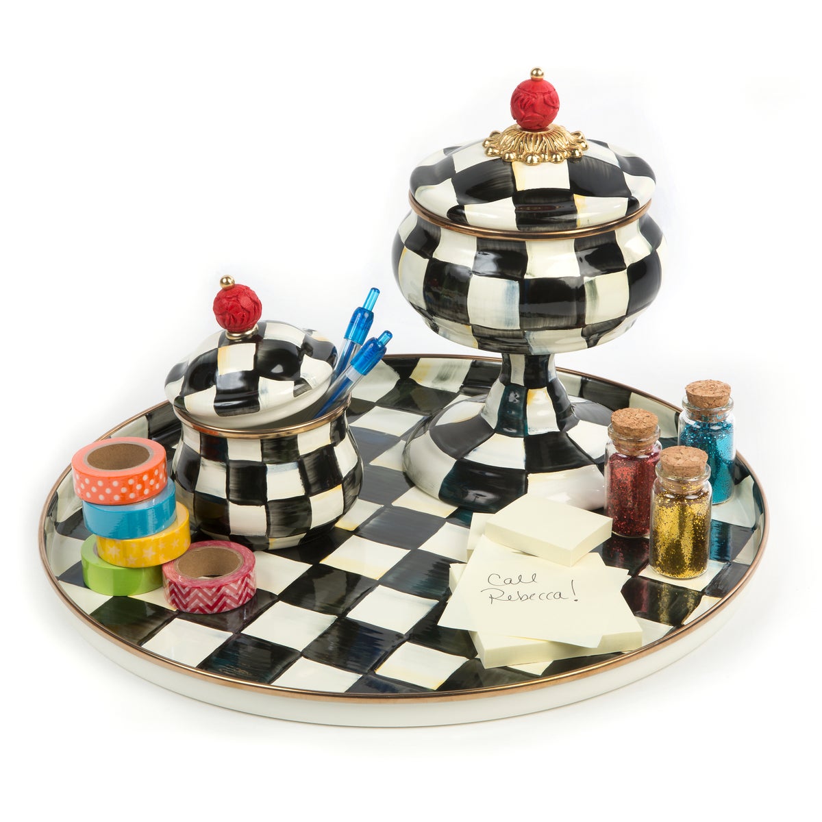 Courtly Check Round Tray - Image 7