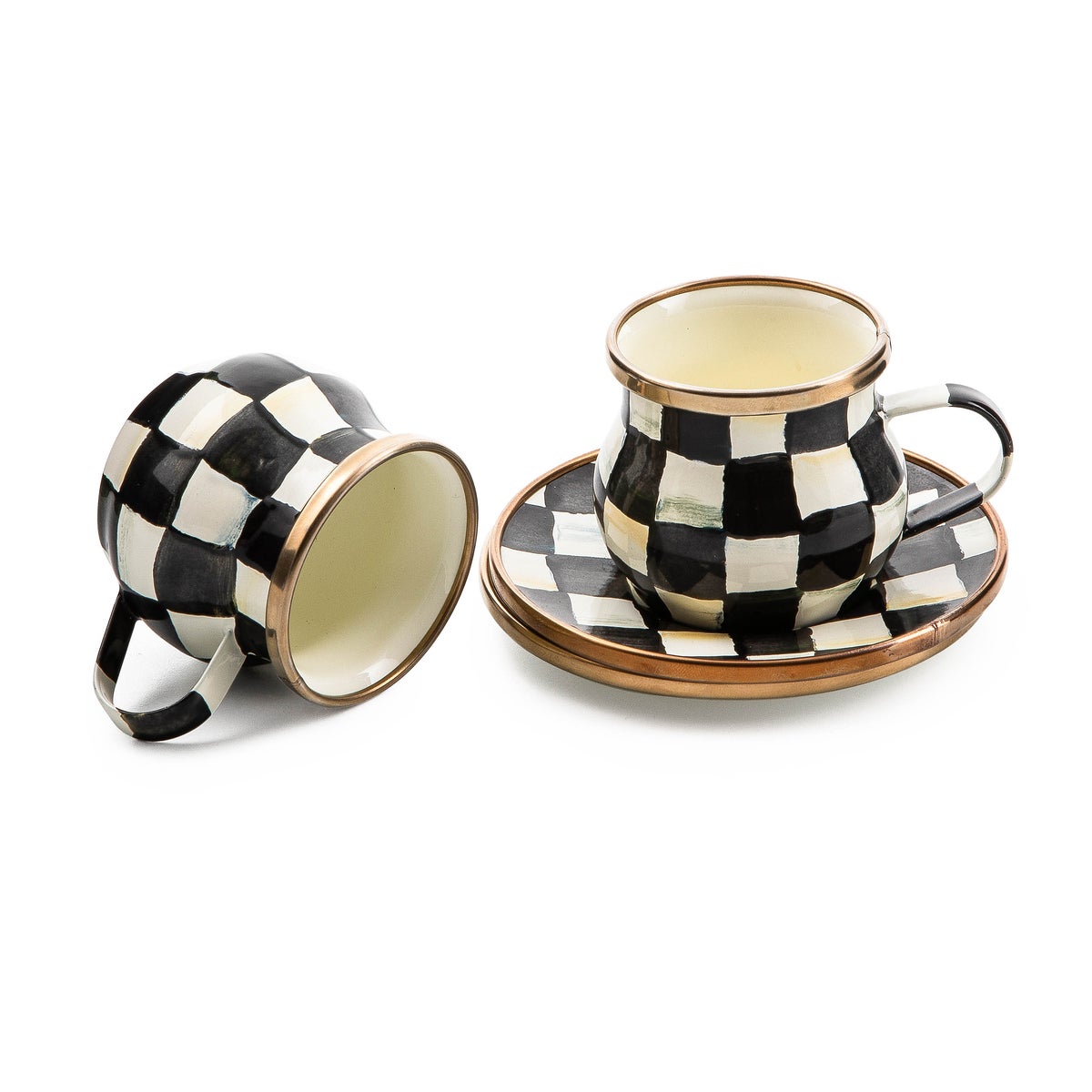 Courtly Check Espresso Cup & Saucer Set - Image 4