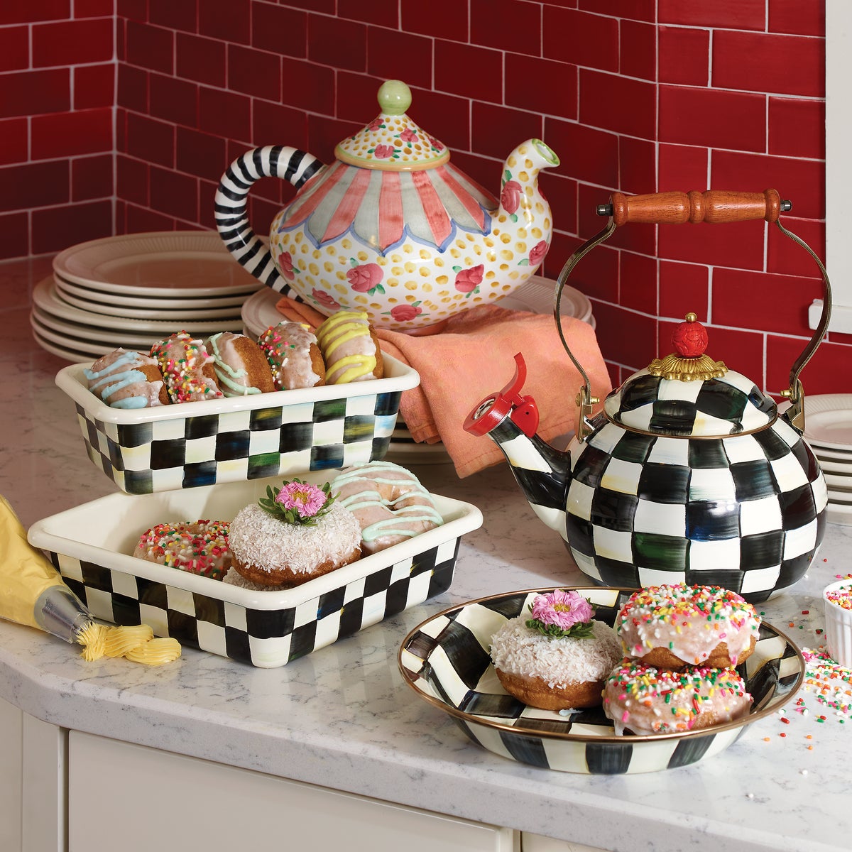 Courtly Check Whistling Tea Kettle - Image 5