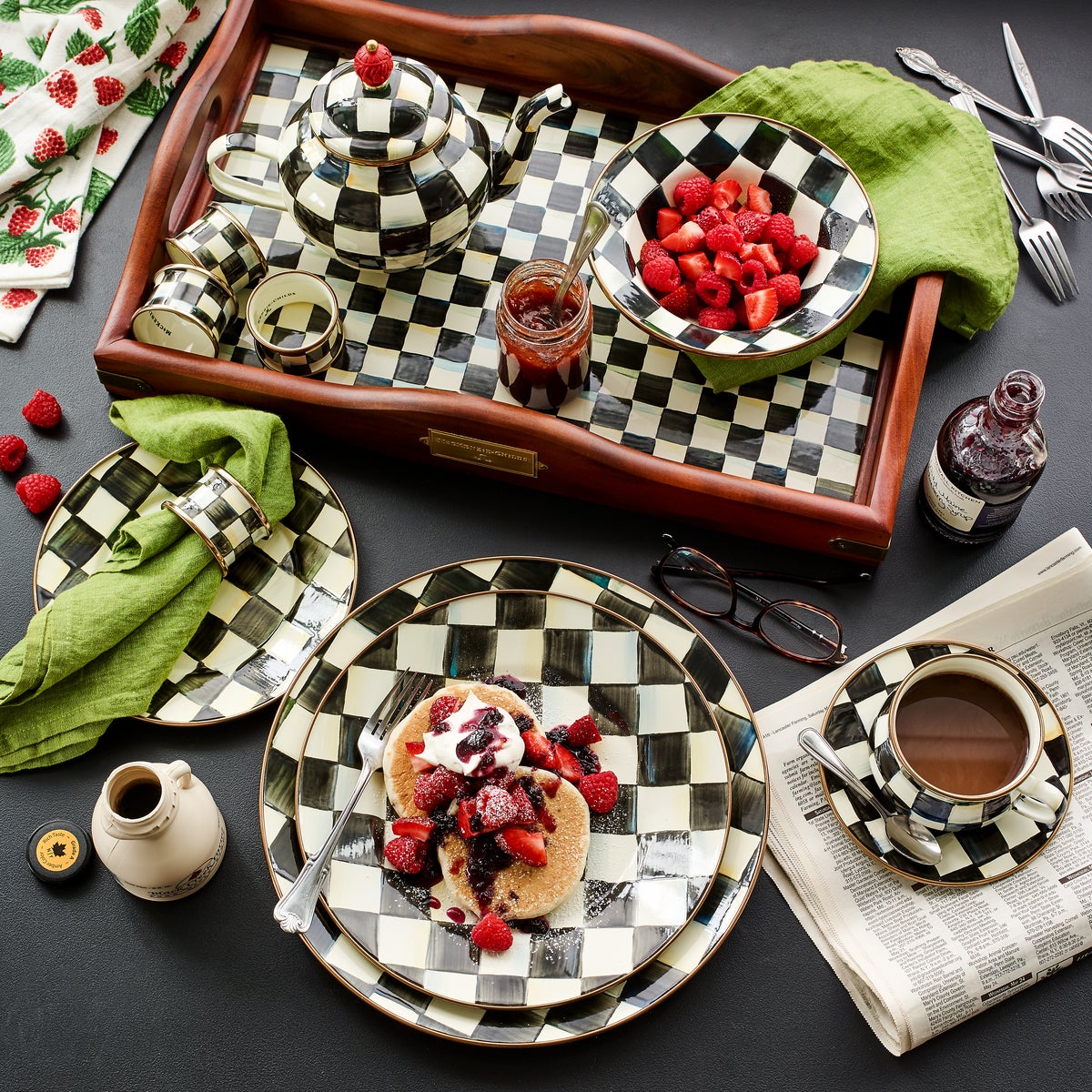 Courtly Check Napkin Rings, Set of 4 - Image 2