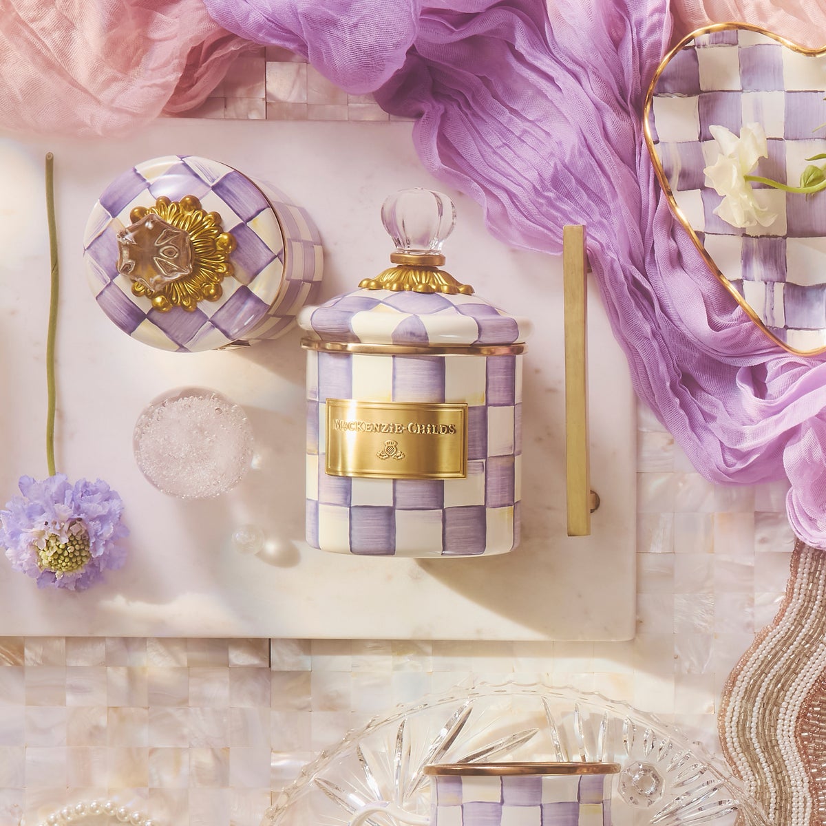 Violet Check Demi Canister - Image 2
