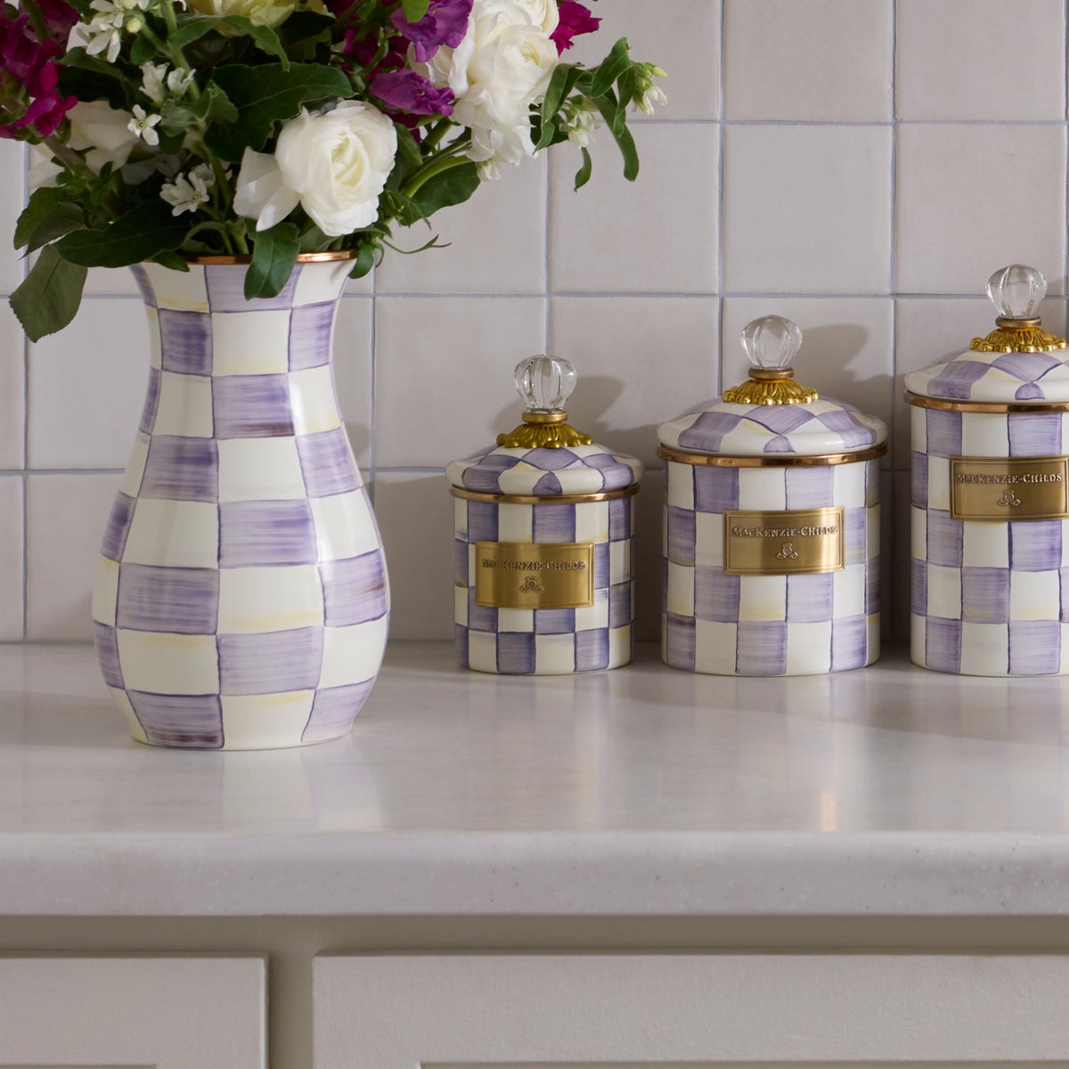 Violet Check Demi Canister - Image 4