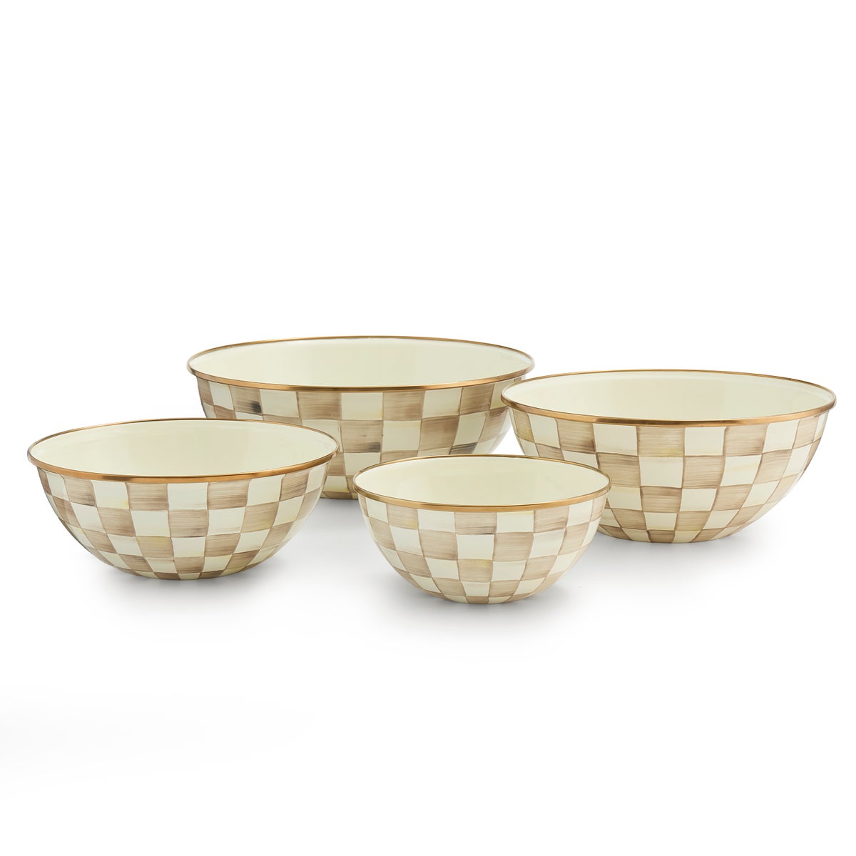 Mocha Check Small Everyday Bowl - Image 3