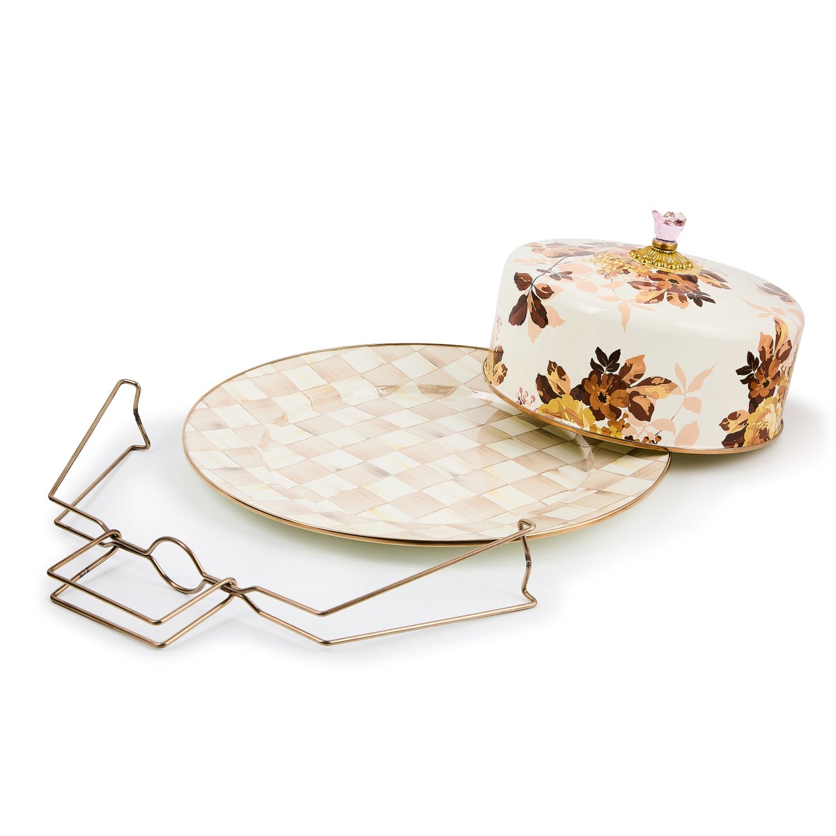 Wild Rose White Cake Carrier - Image 2
