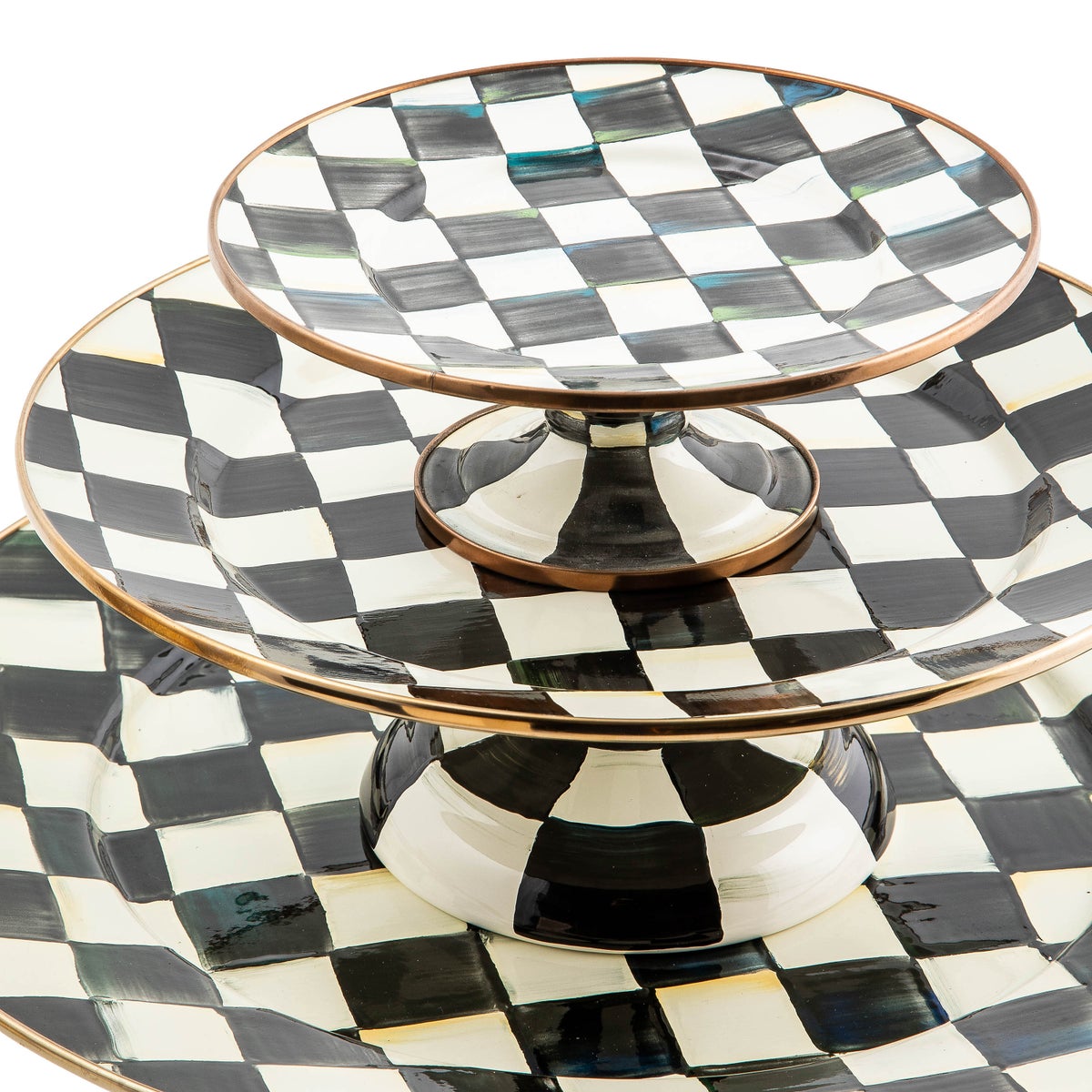 Courtly Check Large Pedestal Platter - Image 5