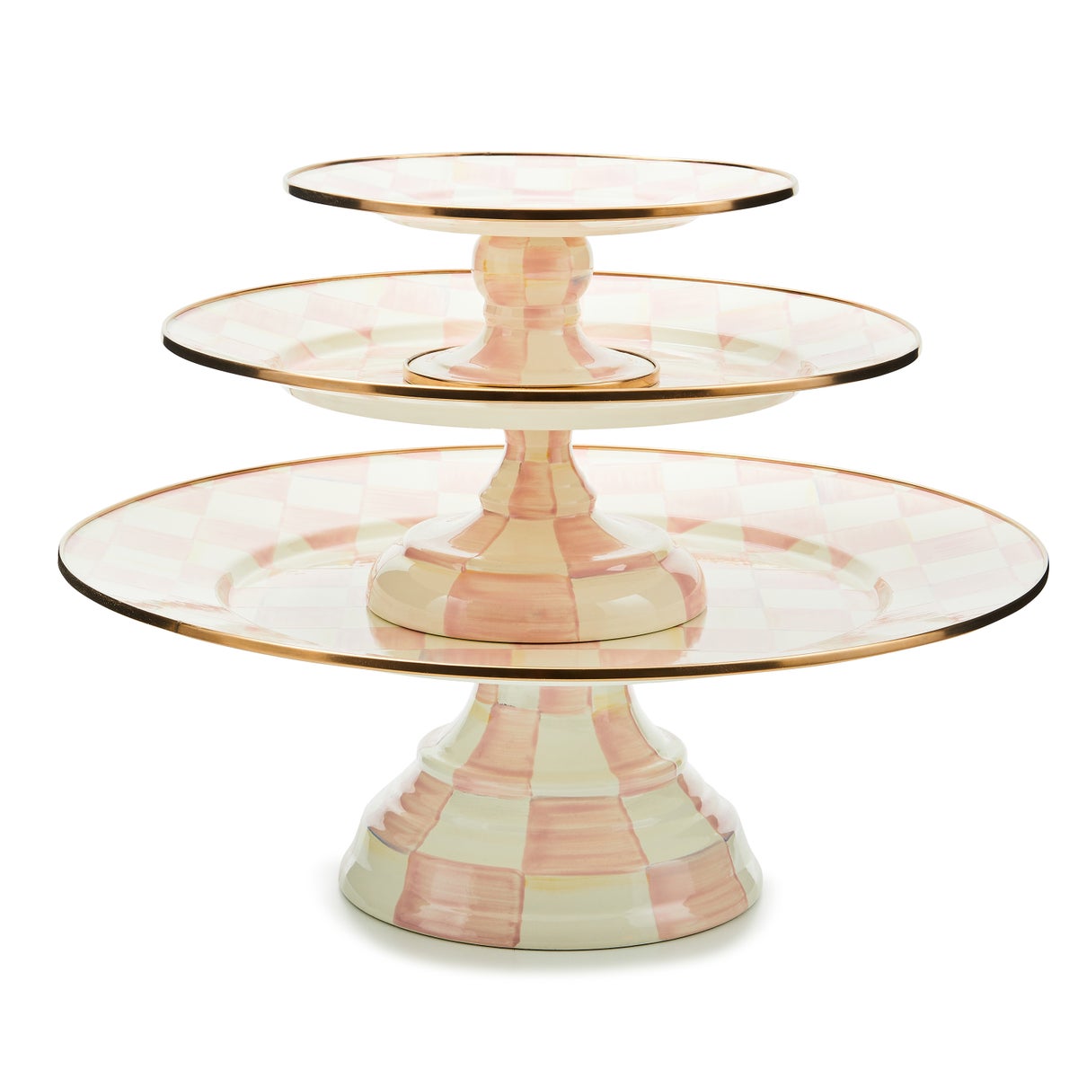 Rosy Check Small Pedestal Platter - Image 3