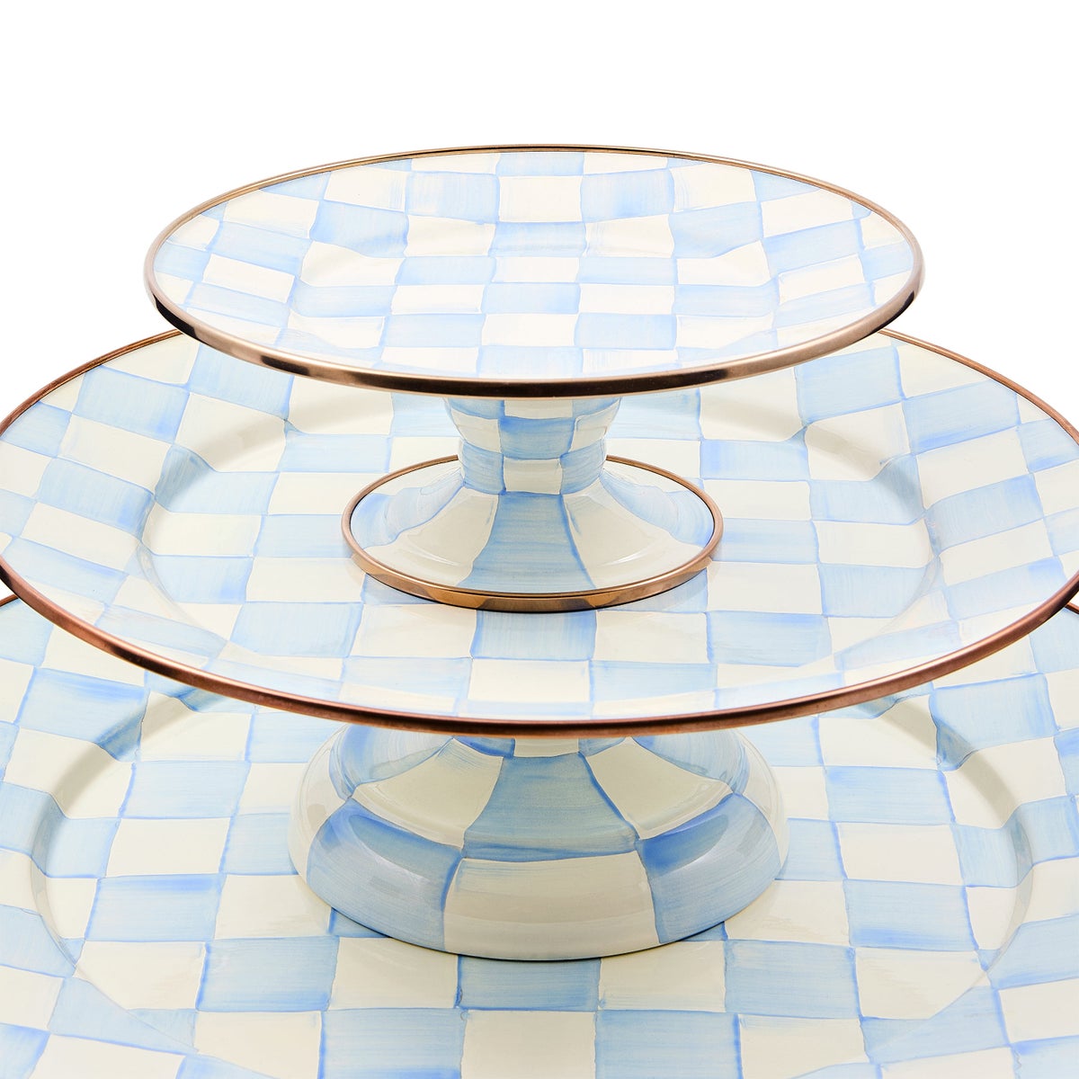 Sky Check Mini Pedestal Platter - Image 4