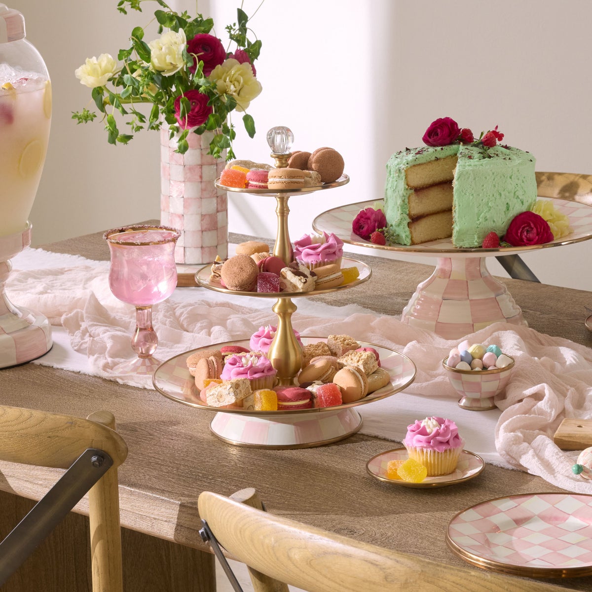 Rosy Check Three Tier Sweet Stand - Image 2