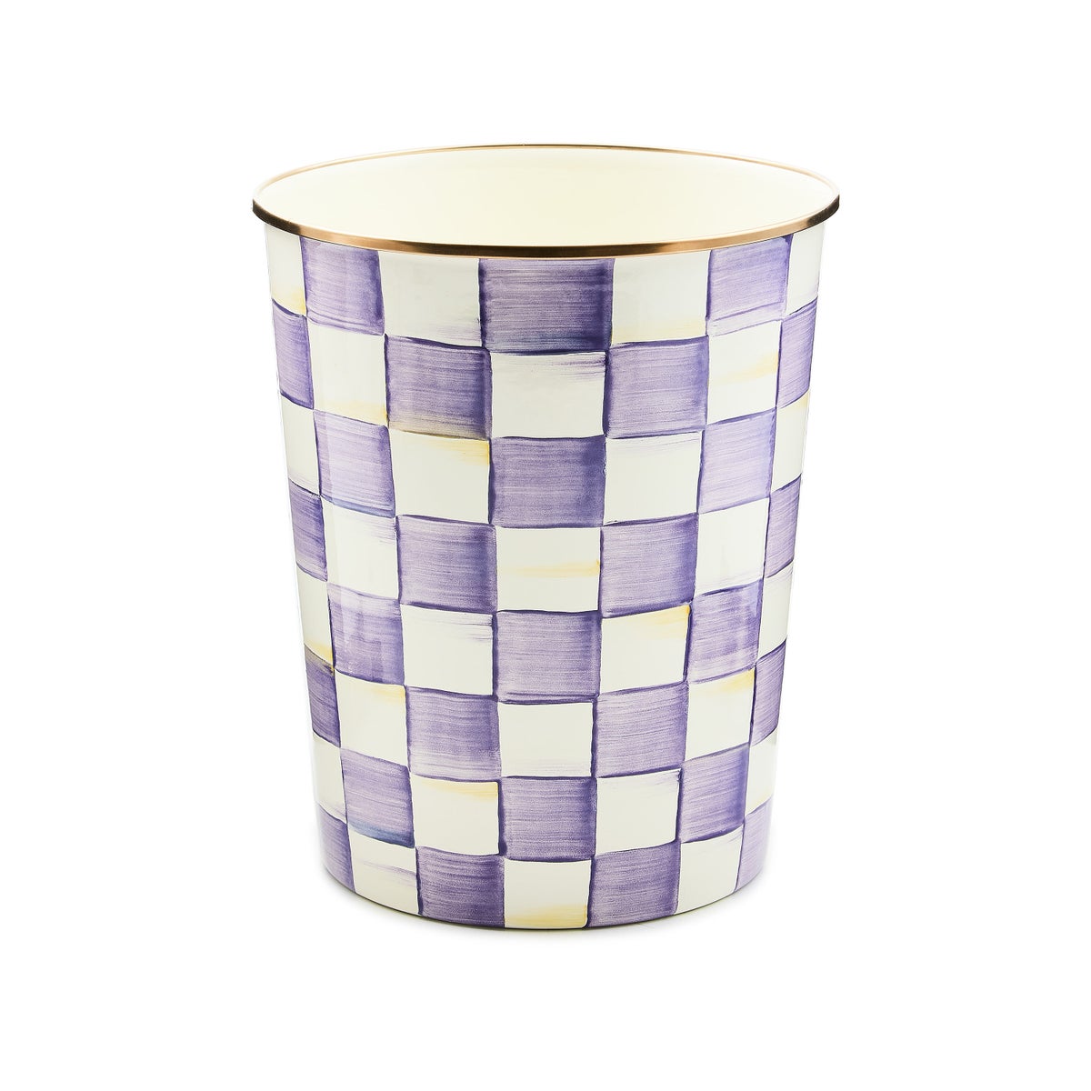 Violet Check Waste Bin