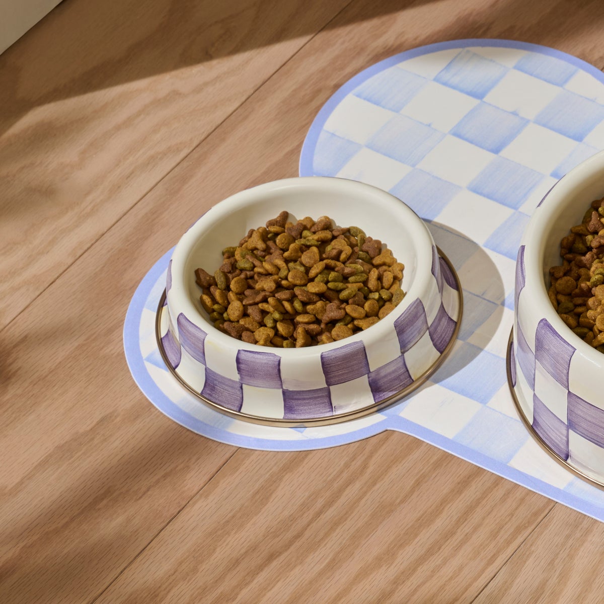 Violet Check Small Pet Dish - Image 4
