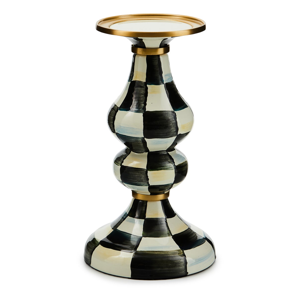 Courtly Check Medium Pillar Candlestick - Image 5