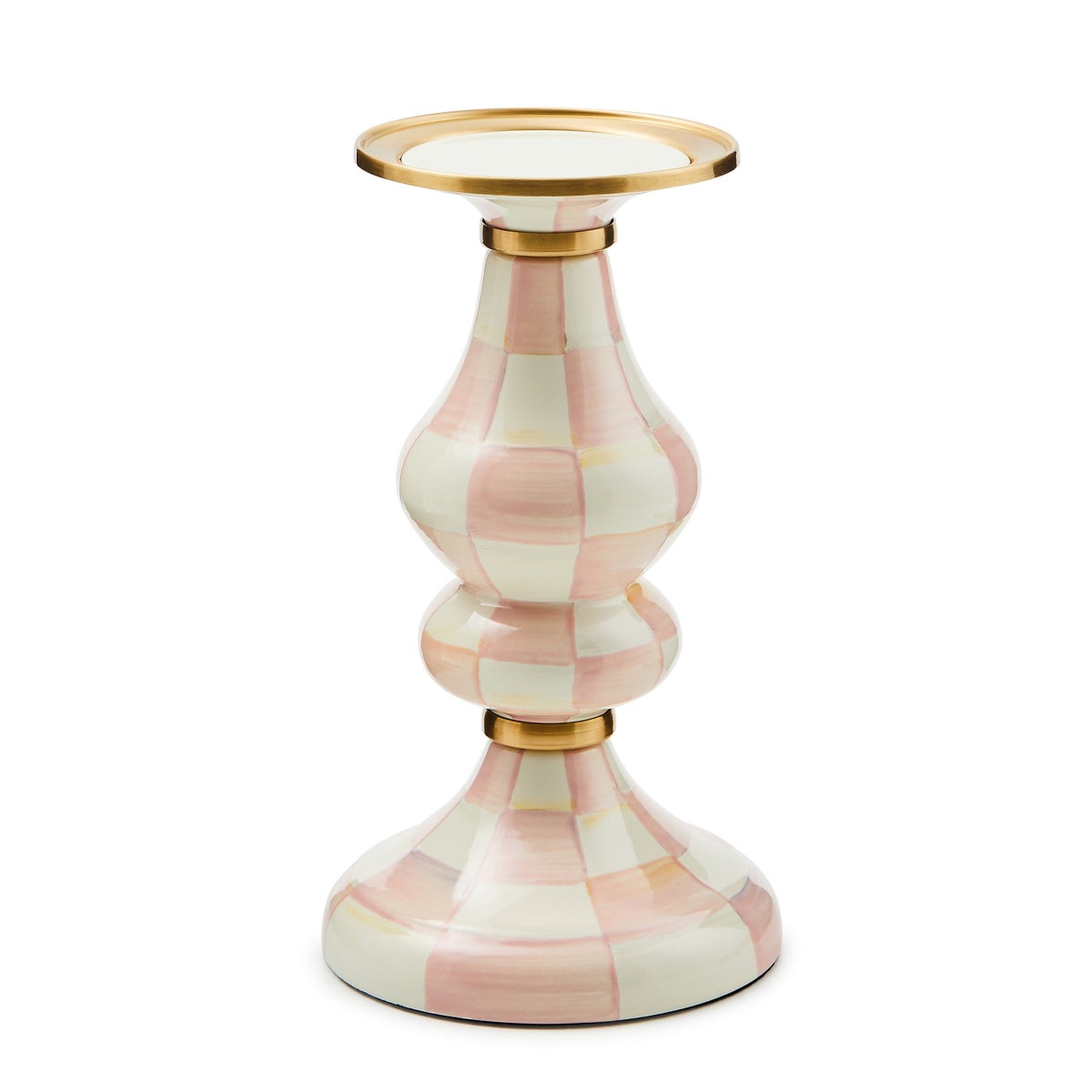 Rosy Check Medium Pillar Candlestick