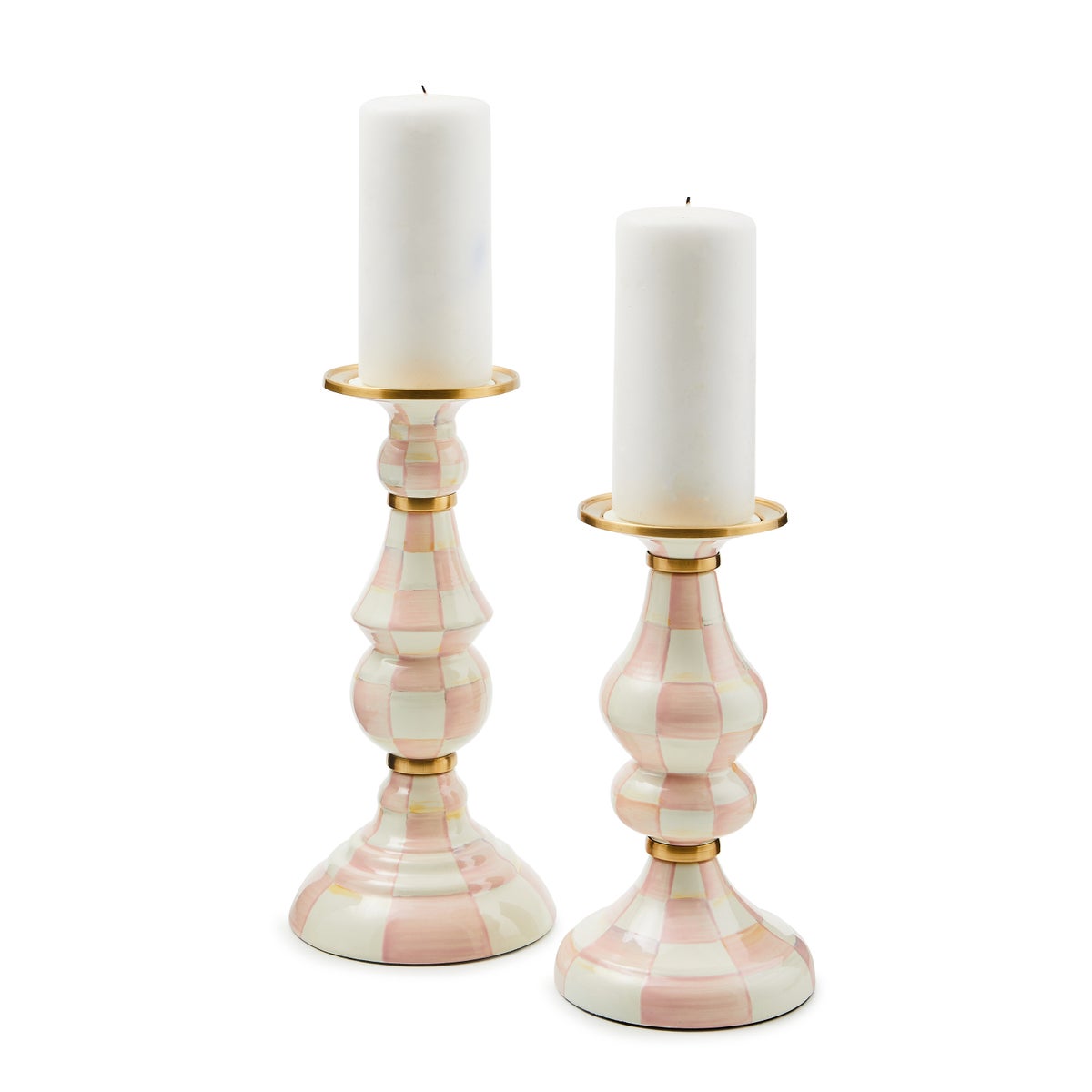 Rosy Check Medium Pillar Candlestick - Image 4