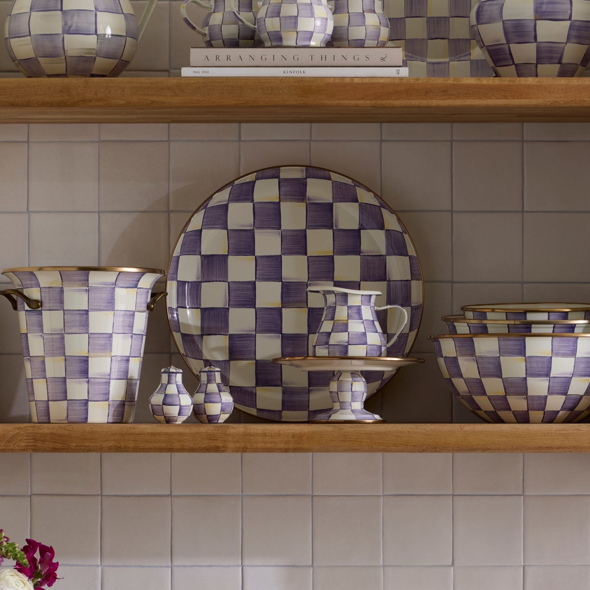 Violet Check Abundant Bowl - Image 2